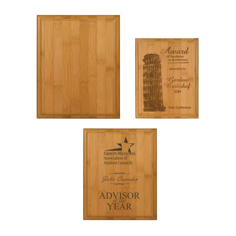 Product image of 8" x 10" Bamboo Plaque w/ Box and FREE Engraving