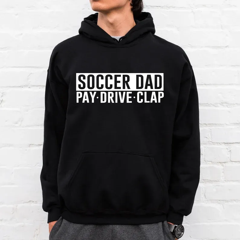 Product image of Soccer Dad Pay Drive Clap Fleece Pullover Hooded Sweatshirt